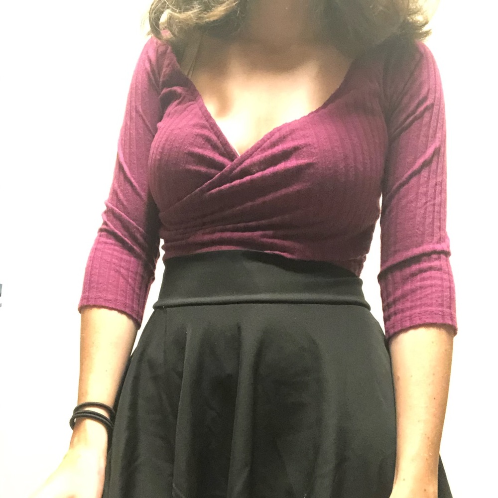 NWT Purple Crop Top